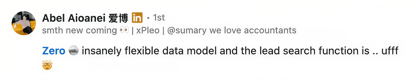Abel Aioanei on Zero: insanely flexible data model and the lead search function is ufff